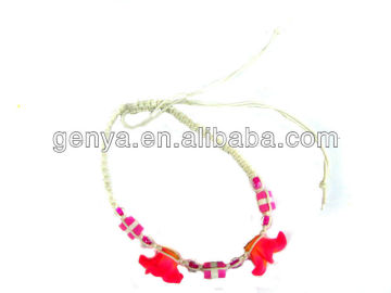 Real Hand woven bracelet with flowers
