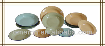 enamel soup plate/enamel dish plate/enamel soup plate plain