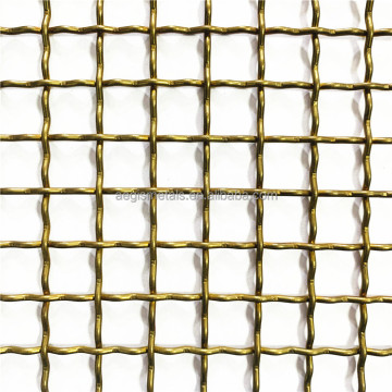 1x1cm Brass Woven Wire Mesh Screen - Protective Net with Crimped Embossed Design