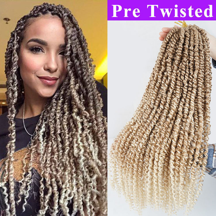 Passion Twist Crochet Hair 22 inches Wholesale braiding hair for women Synthetic Crochet Braid Hair Bulk
