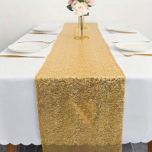Cross-border Gold Sequined Wedding Party Decoration Table Runner Tablecloth