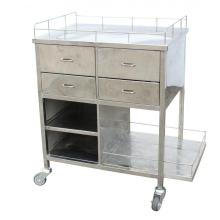 Medical dressing trolley with drawers