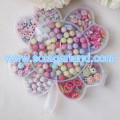 Sunflower Shape Plastic Box 16 Grids Clear Storage Beads Box Case