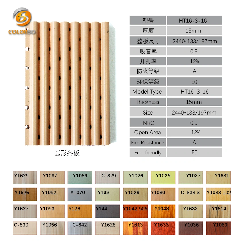 Room Decoration Wooden Timber Soundproof Material Acoustic Panels