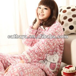 cartoon coral fleece nightwear