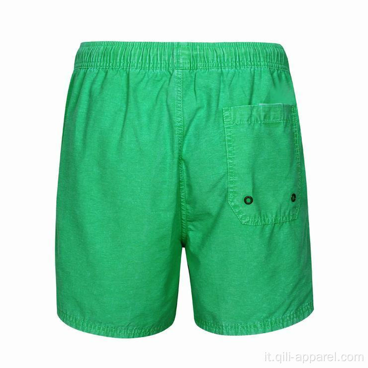 Pantaloncini da bagno da uomo atletici ad asciugatura rapida verde