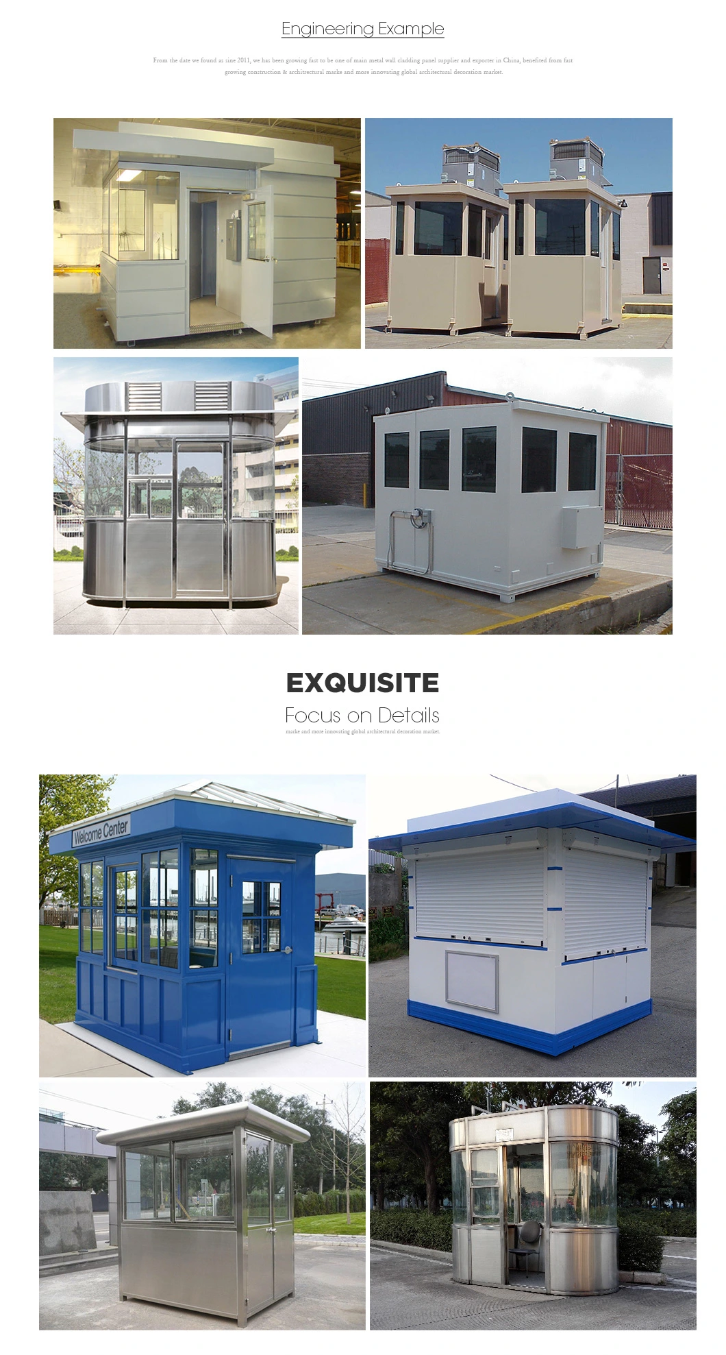 Stainless Steel Portable Ticket Room Booth for Metro Station