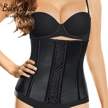Burvogue women corset waist trainers latex corset plus size waist training corset shaperwear