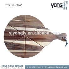 Round wood Chopping Board with Handle cutting board
