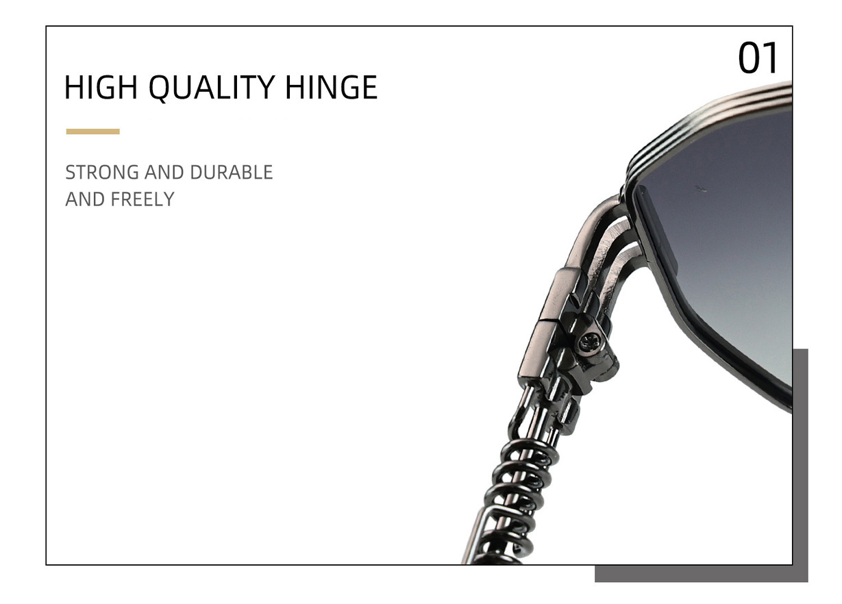 Wholesale Geometric Metal Acetate Sunglasses ME2180-Hinge Wholesale Geometric Metal Acetate Sunglasses ME2180-Hinge