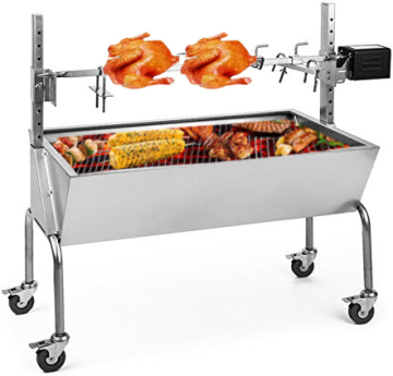 Stainless Steel Rotisserie Grill for Lamb, Pork, and Chicken BBQ