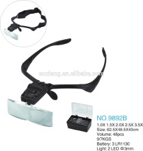 NO.9892B Head wearing magnifier with LED,magnifier with LED