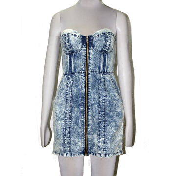 Womens Denim Tube Dress