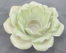 Colorful Lotus Ceramic Candlestick for 2024 Holiday Atmosphere Decoration