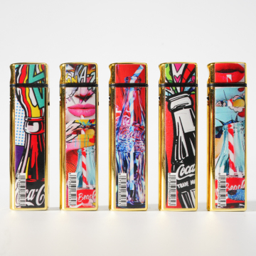 Metal-Covered Jet Flame UV Print Piezo Lighter