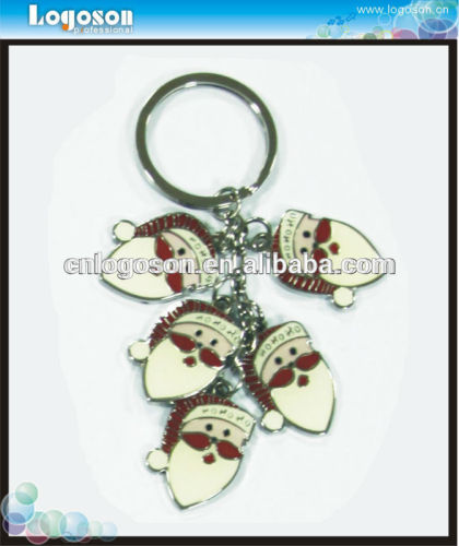 2015 promotional items gifts custom Christmas Santa Claus Metal keychain