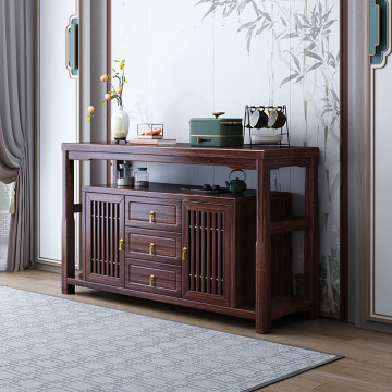 Compact Modern Sideboard Solid Wood Storage