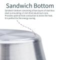 14qt stainless steel cazo besar dengan bagian bawah sandwich