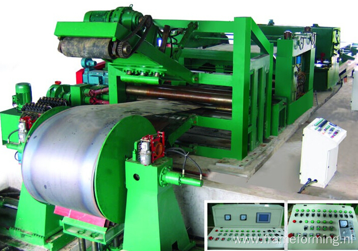 Thin sheet leveling and cut to length machine