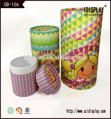 Customized round cylinder paper cardboard gift box for flower