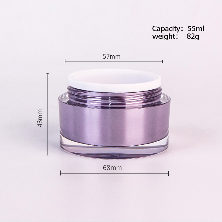 Plastic skin care cream jar acrylic cream jar for cosmetic packaging