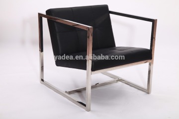 Modern lounge furniture chromed steel tufted cushions Angles chair