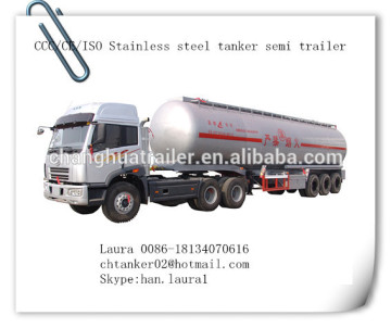 45000L stainless steel tanker semi trailer