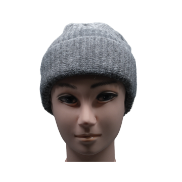 Trendy Solid Grey Knit Cap