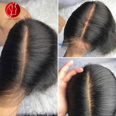 Fake Scalp Bleached Invisible Knot Deep Parting 13x4 Lace Front Human Hair Wigs, Wholesale Virgin Hair Vendors Lace Frontal Wig