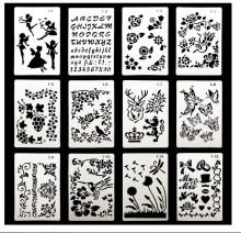 Kids' Reusable PET Material Drawing Wall Stencil Sets - Cheap Prices