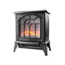 Freestanding Electric Stove Fireplace Heater with Log Effect