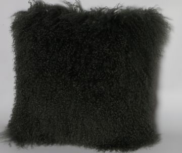 Long Curly Mongolian Lamb Fur Sofa Pillow