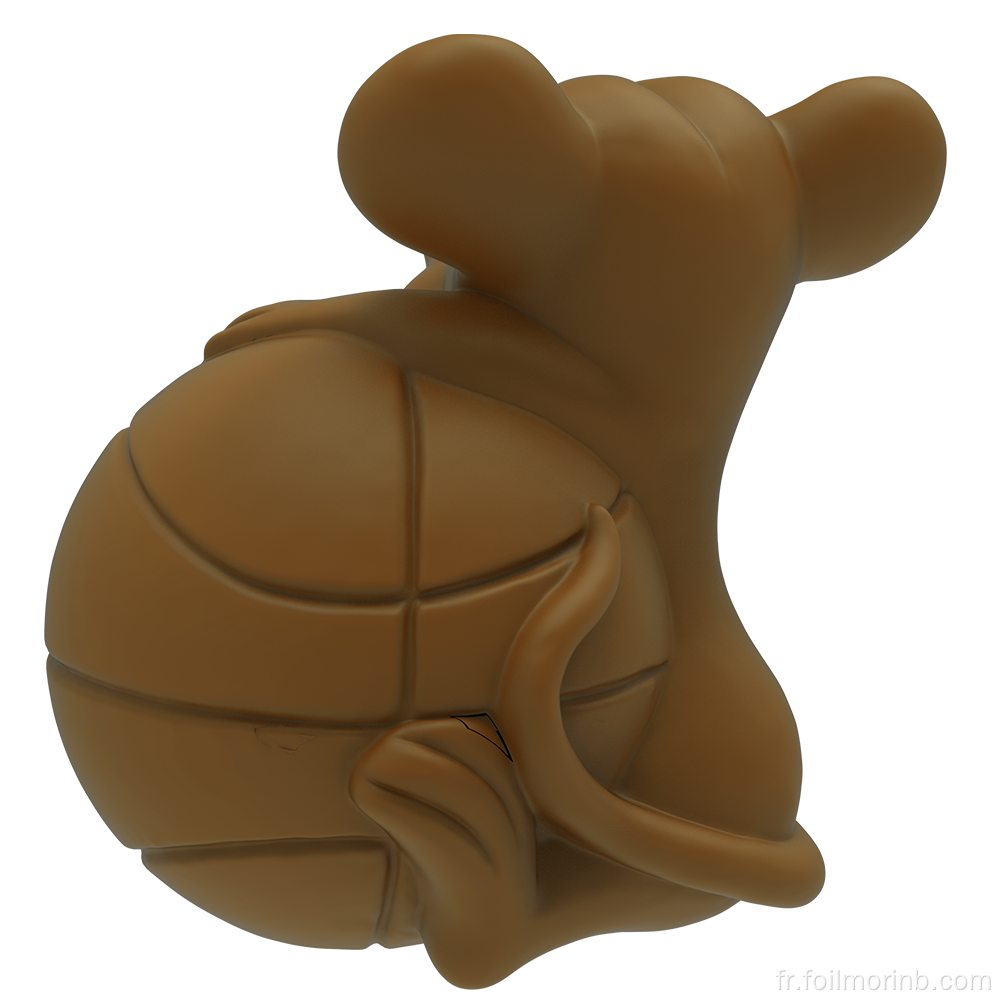 Jouets interactifs de chien de boule de forme de souris en caoutchouc naturel