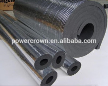 heat insulation foam rubber material aluminium foil faced rubber foam tubing/waterproof rubber foam pipe insulation