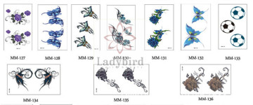 2014 Temporary and Water Transfer Crystal Body sticker tattoo