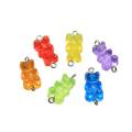 Fashion Cute Resin Gummy Bear Pendant Charms For Woman Girls Cartoon Jewelry Findings DIY Wholesale 10*17mm