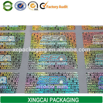 Security stickers with hologram prints