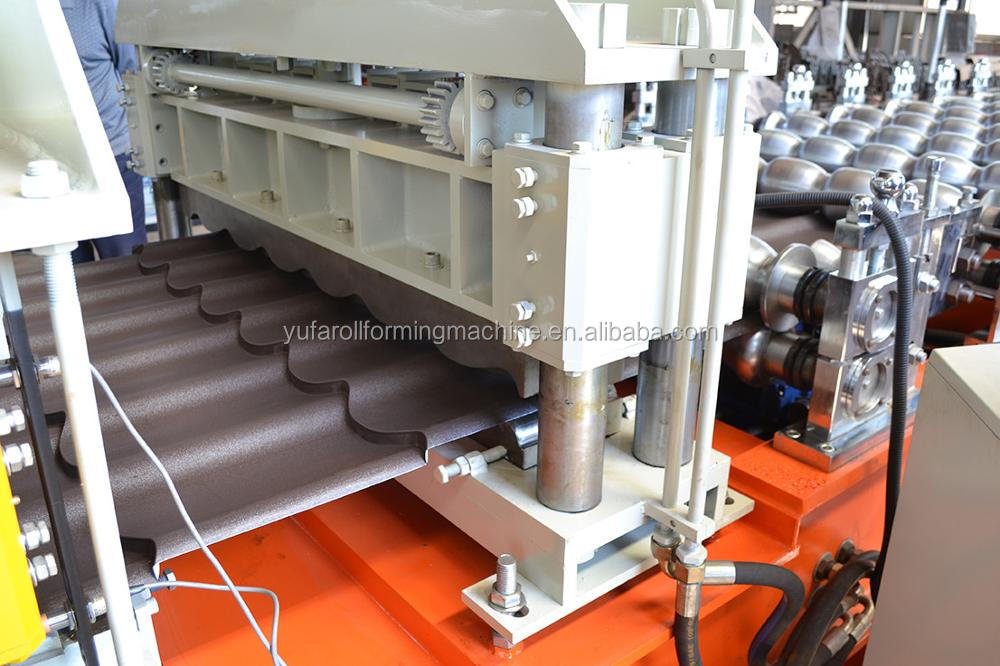 YUFA colour metal deck roof sheet glazed tile roll forming machine hot sale