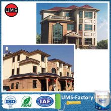 Faux stone finish wall with paint effect