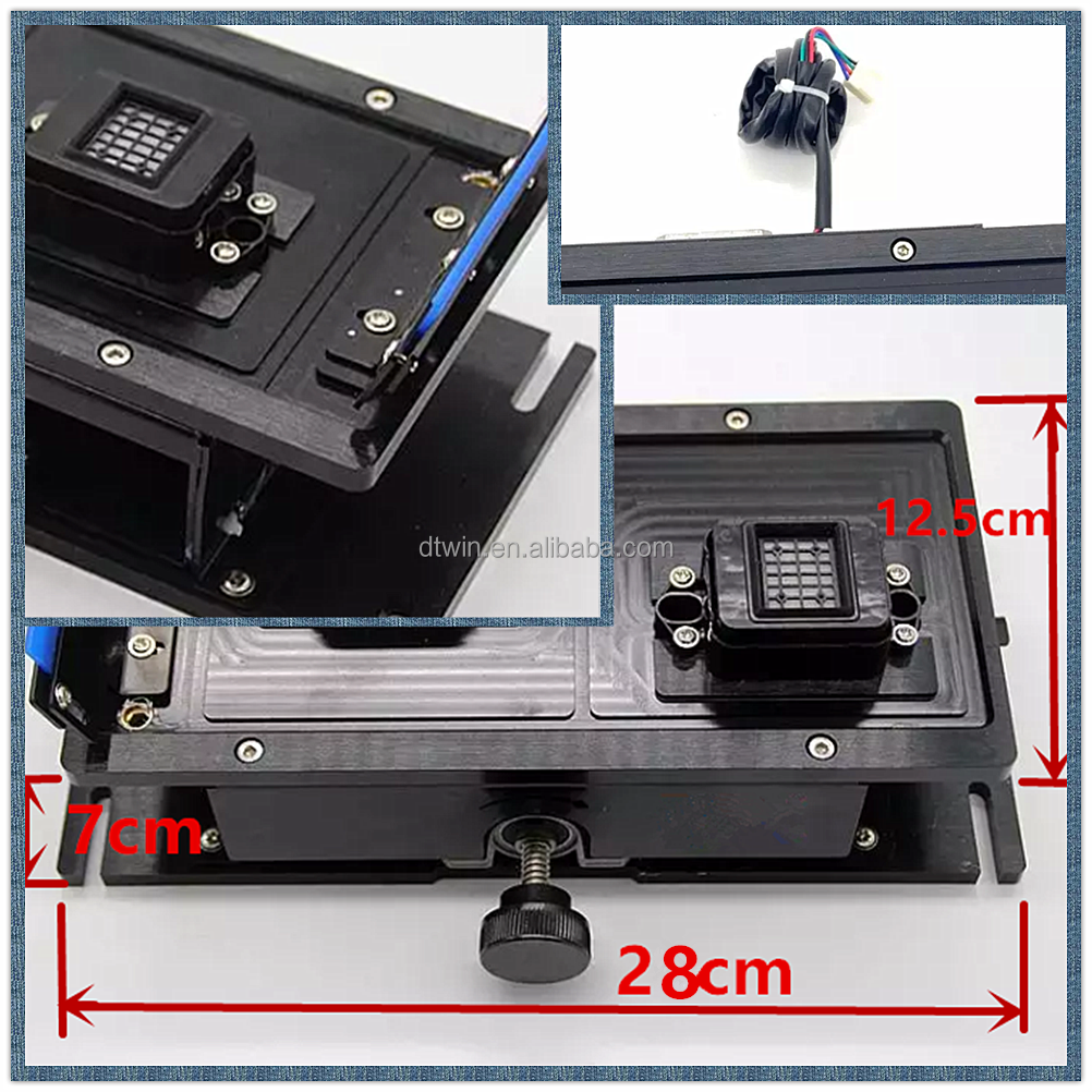 double-head lifting ink stack Xp600/DX5/DX7/4720/I3200 printer cover station assembly aluminum alloy black Capping Station Pump