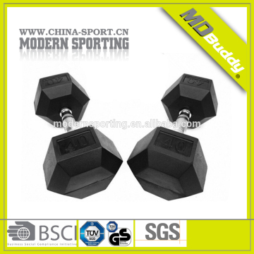 Good quality black fitness dumbbells