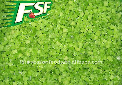 High quality quick frozen green pepper dices
