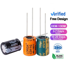 Buy Online Durable DC High Voltage Mica and Large Sized Aluminum Electrolytic Capacitors - 450V 10UF 10*13
