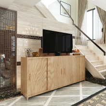 Modern TV Stand Black Metal Tv Bracket Adjustable Shelf Smart Furniture for Living Room