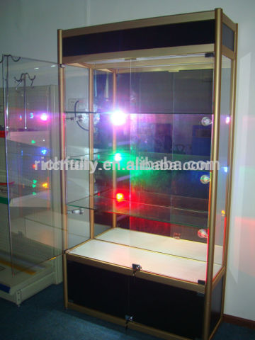 2015 popular used LED light glass showcases, used jewelry showcases