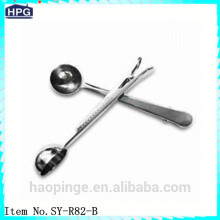 metal spoon and clip silver spoon with logo for coffee