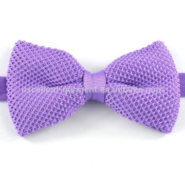 polyester knitted solid color bowtie