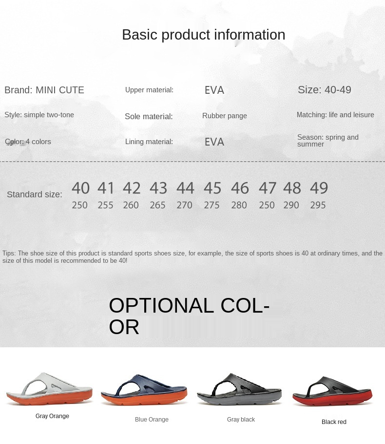 40-49yards Big Indoor Outdoor EVA Sandals Thong Foot Pain Relief Arch Support Recovery Slipper Men Ultra Soft men Flip Flops