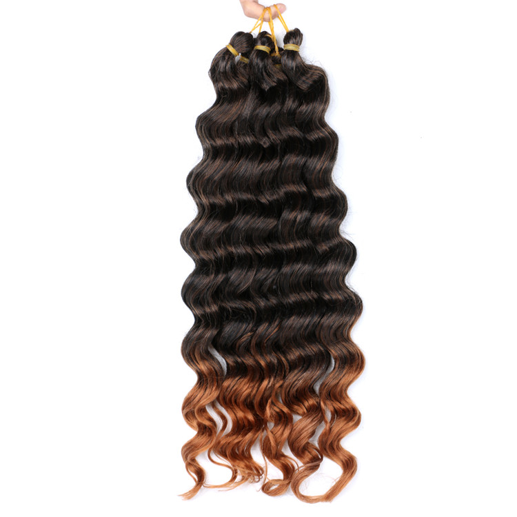 20inch Deep curly crochet bulk hair twist crochet braids ocean deep wave