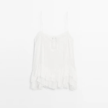Women's ruffled flowing camisole top